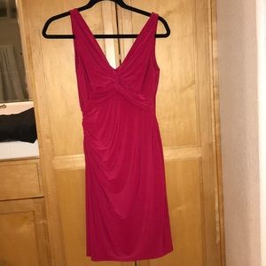 Ralph Lauren Rouched Red Dress